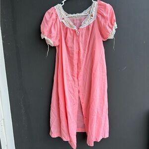 Very old vintage lingerie duster with lace